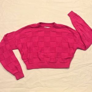 HOLLISTER Cropped GORGEOUS PINK Sweater Size XS